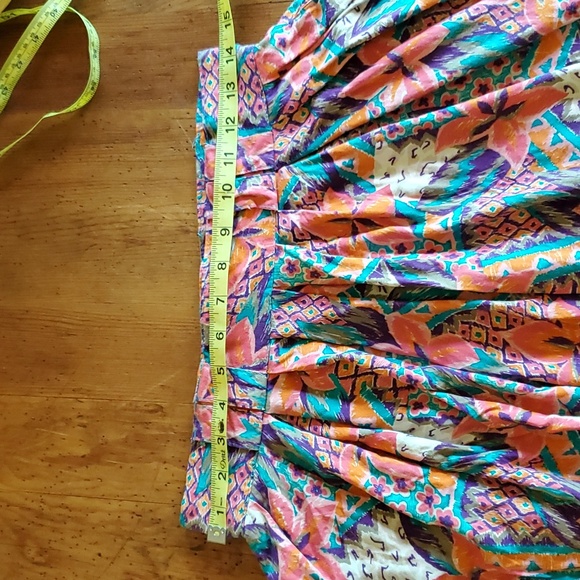 80s vintage sz 12 rayon skirt - Picture 7 of 10